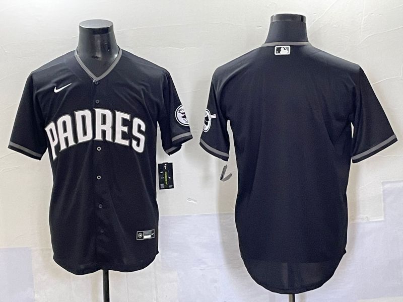 Men 2025 San Diego Padres Blank Black Game Nike MLB Jersey style 7031->houston texans->NFL Jersey